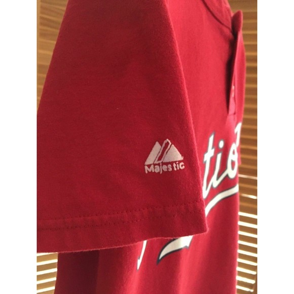 Washington Nationals Majestic 2 Button Replica Jersey T-shirt Size Youth Medium - Picture 4 of 6